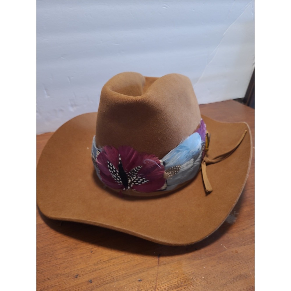 Pedigreed Registered Thoroughbred Velvet Like 10x Brown Cowboy Hat Size 7 1/8
